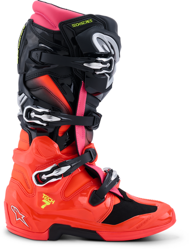 ALPINESTARS TECH 7 BLACK/RED FLUO/PINK FLUO 12