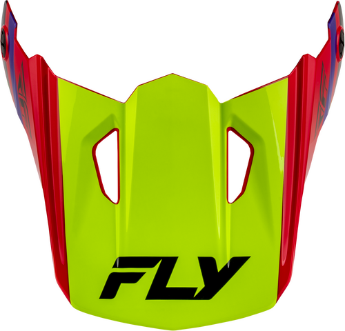 YTH KINETIC SCRAP HELMET VISOR RED/HI-VIS/PURPLE/BLACK YS-YL