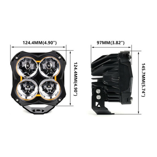 5" SPOT BEAM CUBE LIGHT 2 PIECE KIT