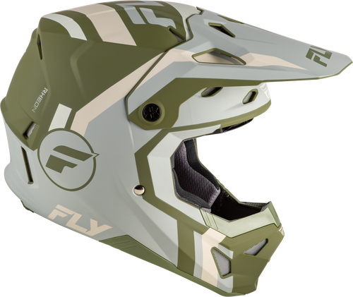 FLY RACING YOUTH FORMULA CP SEAL HELMET MATTE STONE/KHAKI/OLIVE YL