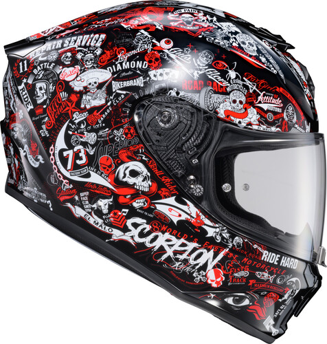 SCORPION EXO EXO-R330 FULL FACE HELMET SHAKE 2 RED XL
