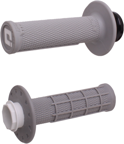 MICRO-X LOCK-ON GRIPS HALF-WAFFLE GREY/BLACK (SOFT)