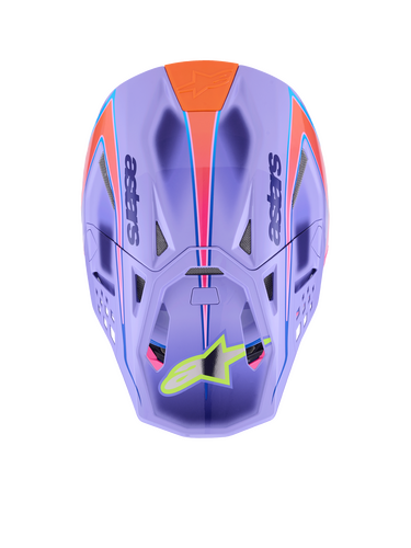 ALPINESTARS S-M10 JETT LAWRENCE R01 HELMET PURP/PNK FLUO/YLW FLUO GLS MD