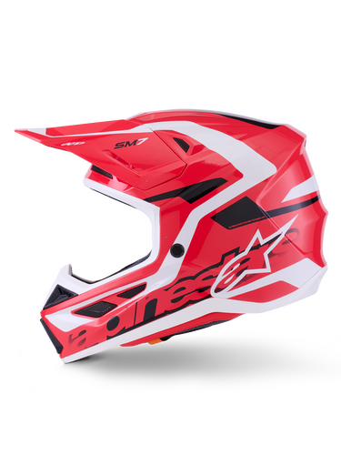 ALPINESTARS SM7 DEED HELMET RED/BLK/WHT GLOSSY LG