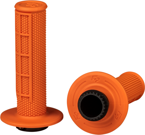 FIRE POWER CONTROL MX LOCK-ON GRIPS ORANGE HALF WAFFLE