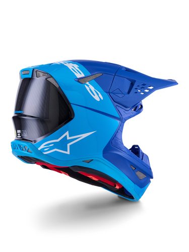ALPINESTARS SUPERTECH S-M10 FLOOD HELMET MET BLU/MD BLU/BLK CRB M&G 2X