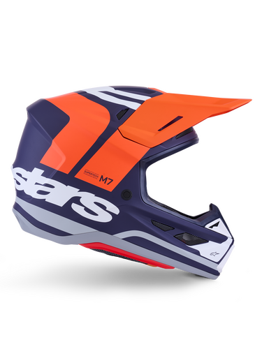 ALPINESTARS SM7 CORE HELMET ORNG/BLUE MATT MD