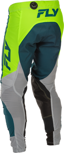 FLY RACING LITE PANTS GREY/LIME/TEAL SZ 28