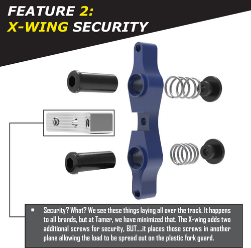 TAMER TAMER DOUBLE BUTTON X-WING BLUE