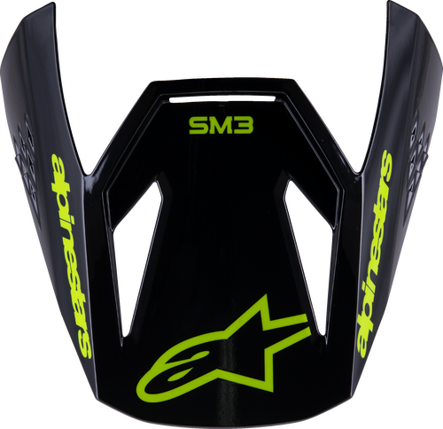 ALPINESTARS SM3 YOUTH RADIUM VISOR BLACK/YELLOW FLUO GLOSSY