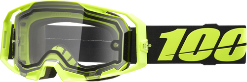 100% ARMATIC  ENDURO MOTO GOGGLE NEON YELLOW CLEAR