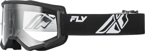 FLY RACING FOCUS GOGGLE BLACK/WHITE W/ CLEAR LENS