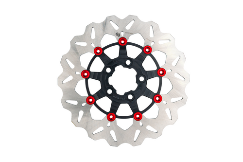 ROTOR 11.8" FLOATING WAVE RR BLACK/RED BUTTONS