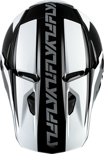 FLY RACING KINETIC CREST HELMET BLACK/WHITE/GREY XL