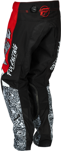 FLY RACING YOUTH KINETIC MUTANT PANTS RED/WHITE/BLACK SZ 20