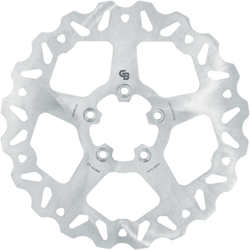 GBrakes 11.5" Solid Mount Wave Front Rotor For Harley 2000-2014