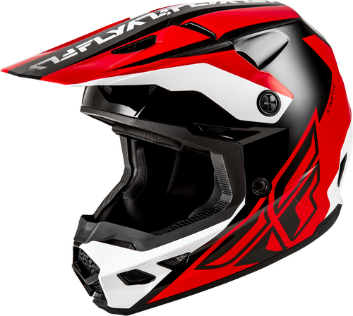 FLY RACING KINETIC CREST HELMET RED/BLACK/WHITE 2X