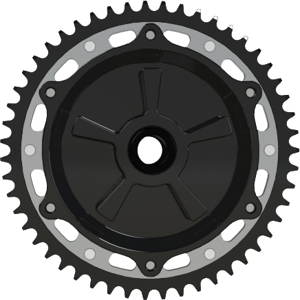 SUPERSPROX CUSHDRIVE CONVERSION 51T SPROCKET  BLK  SIL  BLK