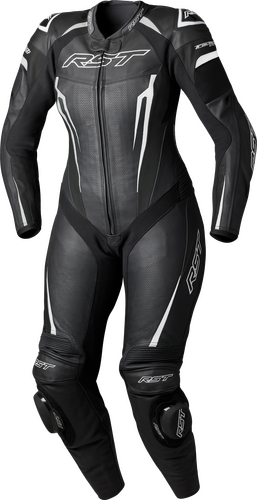 RST TRACTECH EVO D3O LADIES SUIT BLACK/WHITE LEATHER SM