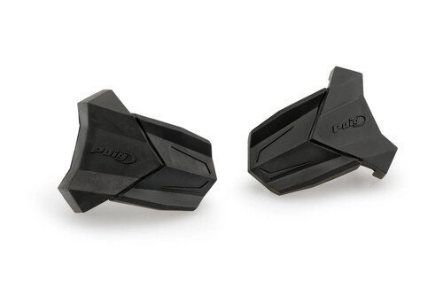 PUIG RUBBER END REPLACEMENT FRAME SLIDER R19 PAIR BLACK