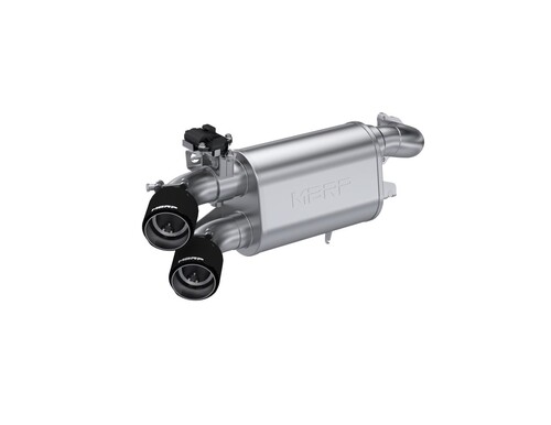 DUAL STACKED SLIP-ON SYSTEM W/ ACTIVE EXHAUST CF TIP