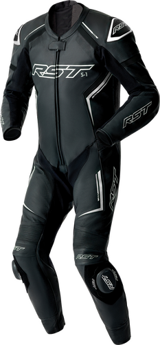 S1 D3O SUIT BLK/WHI LEATHER LG