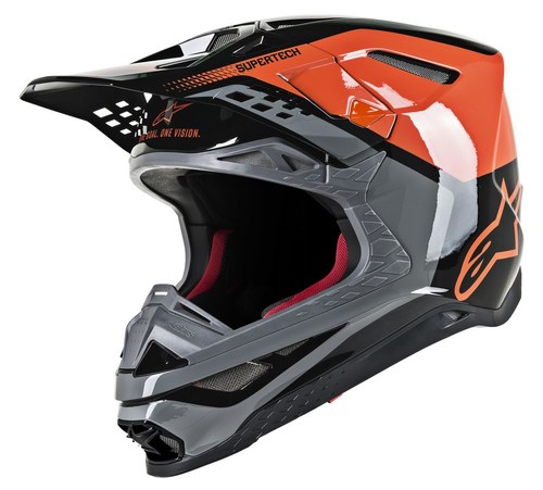 スポーツ 33688 ALPINESTARS SUPERTECH S-M8 SM8 HELMET CONTACT LIGHT ORANGE COOL