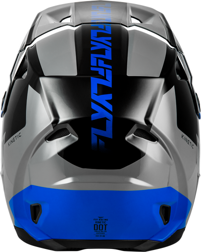 FLY RACING KINETIC CREST HELMET GREY/BLACK/BLUE 2X