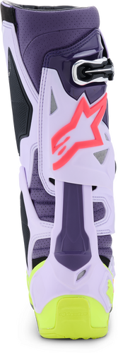 ALPINESTARS TECH 10 SUPERVENTED PURP/YLW FLUO/DIVA PINK 12