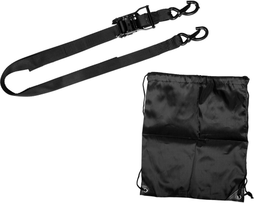 1.5" X 8' RATCHET SOFT TIE-DOWN BLACK 2/PK
