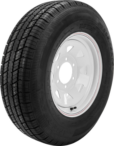 AWC Trailer Tire & 8 Spoke Steel Wheel Assembly