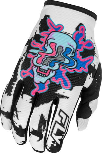 FLY RACING LITE WARP GLOVES WHITE/BLUE/PINK XL