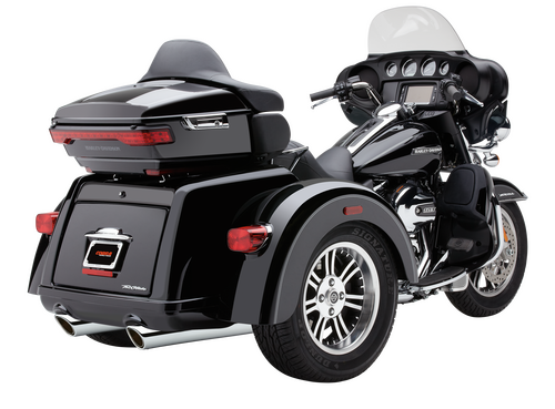 COBRA 909-TWINS 4" SLIP-ONS BLACK TRI-GLIDE 09-22