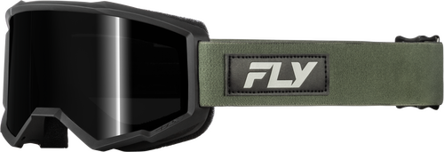 FLY RACING FOCUS SAND GOGGLE GREEN/BLACK W/ DARK SMOKE LENS