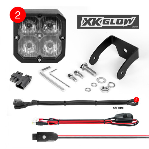 XKGLOW Cube RGB Pod Light Pair