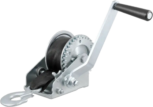 Curt Hand Crank Winch w/ 15' Strap