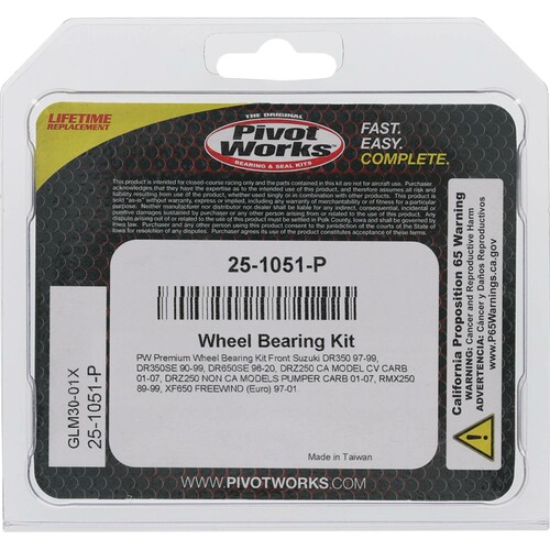 PIVOT WORKS Premium Wheel Bearing Kit