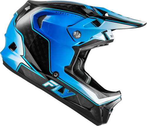 FLY RACING WERX-R FLOW CARBON HELMET BLACK CARBON/BLUE/WHITE XS