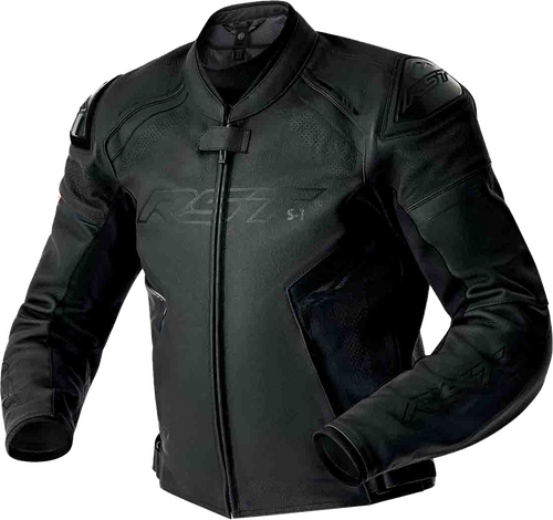 RST S1 D3O LEATHER LADIES JACKET BLACK/WHITE MD