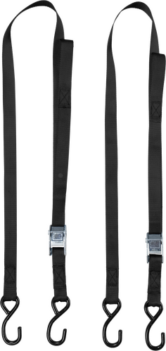 1" X 6' TIE-DOWN BLACK 2/PK