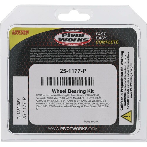 PIVOT WORKS Premium Wheel Bearing Kit