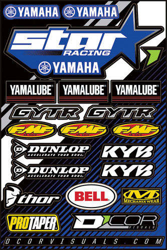 D'COR Visuals Star Yamaha Decal Sheet