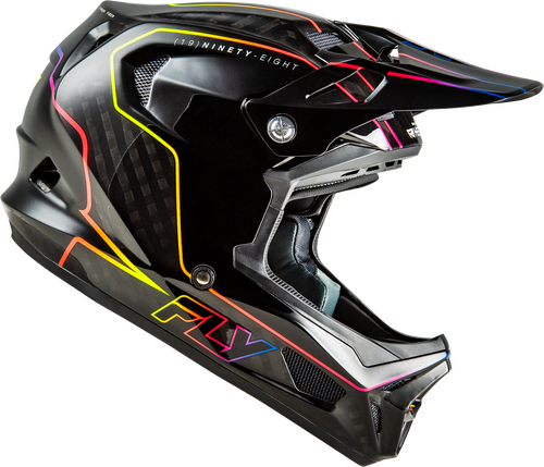 FLY RACING WERX-R FLOW CARBON HELMET BLACK CARBON/BLACK/MULTI XS
