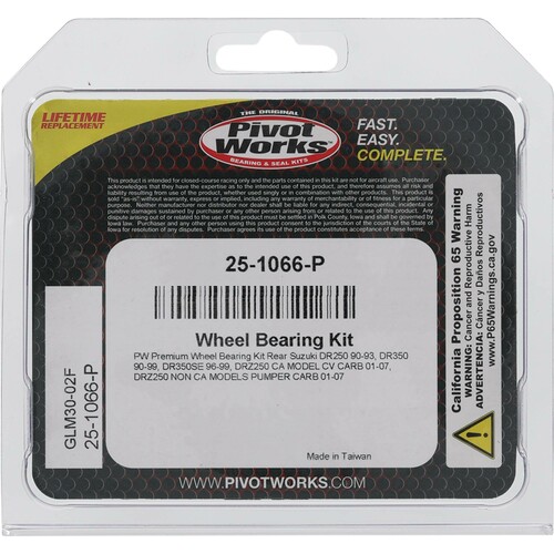PIVOT WORKS Premium Wheel Bearing Kit