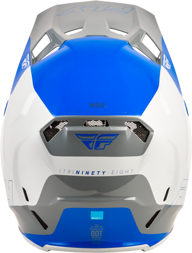 FLY RACING FORMULA CC GLIDE HELMET BLUE/LIGHT GREY/GREY MD