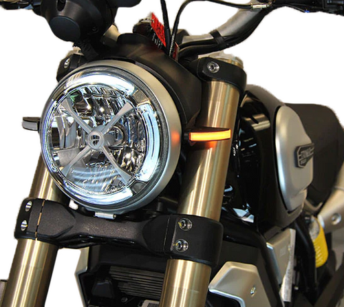 New Rage Cycles LED Front Turn Signals Ducati Scrambler 1100 2018-2023