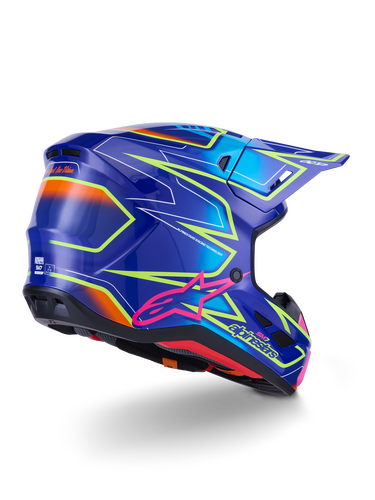 ALPINESTARS SM7 CAST HELMET BLUE/PNK/YLW FLUO GLOSSY 2X