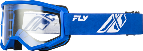 FLY RACING FOCUS GOGGLE BLUE/WHITE W/ CLEAR LENS