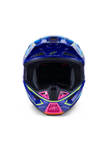 ALPINESTARS SM7 CAST HELMET BLUE/PNK/YLW FLUO GLOSSY 2X