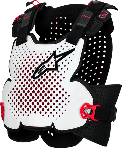 ALPINESTARS A-4 PLASMA CHEST PROTECTOR BLK/RED/WHT XL/2X